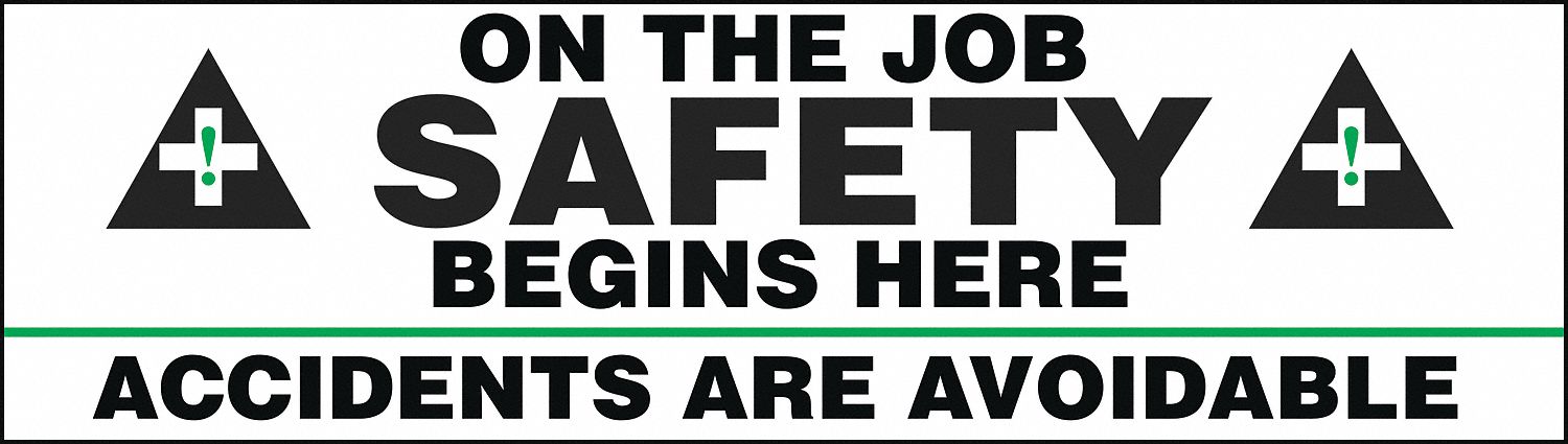 Safety Banner 28in x 96in Poly Sheeting