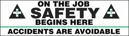 Safety Banner 28in x 96in Poly Sheeting