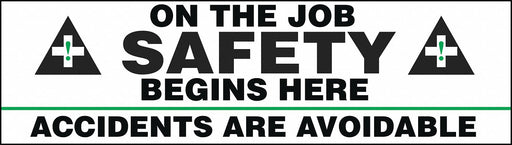 Safety Banner 28in x 96in Poly Sheeting