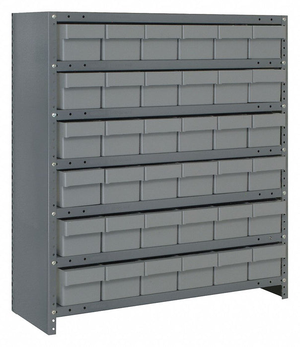 E7214 Enclosed Bin Shlvng 12x39x36in Gray
