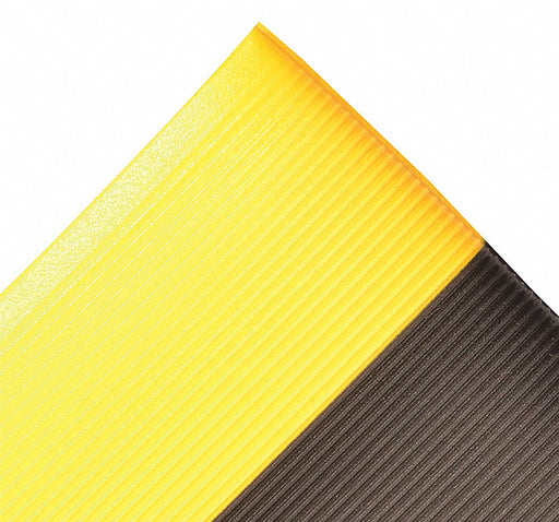 Antifatigue Mat Black YllwBrdr 3ft.x6ft.