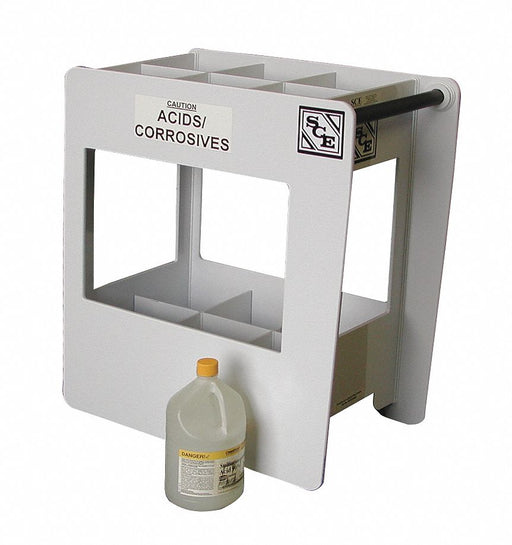 Chemical Transfer Cart 100 lb 12 Bottle