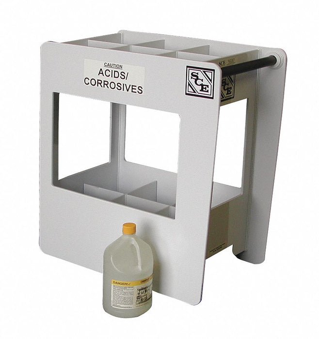 Chemical Transfer Cart 100 lb 12 Bottle