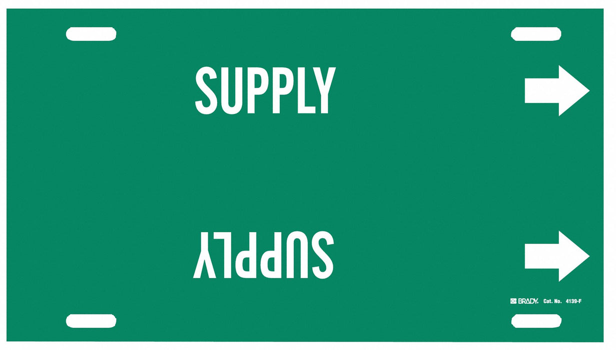 Pipe Marker Supply 8 in H 16 in W