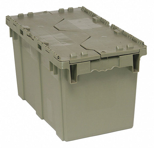 AttachedLidTote 22.125inL 12.625inW Gray