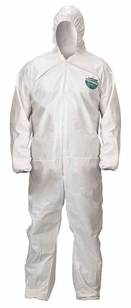 Hooded Coverall Elastic White 2XL PK50