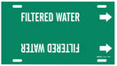 Pipe Marker Filtered Water 8in H 16in W