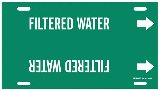 Pipe Marker Filtered Water 8in H 16in W