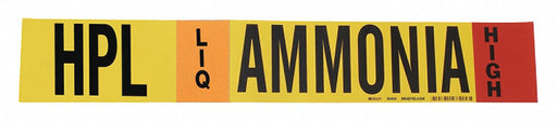 Pipe Marker Ammonia 2 1/4 in H 14 in W