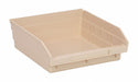 F0616 Shelf Bin Ivory Polypropylene 4 in
