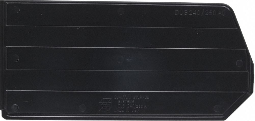 BinDivider 13.75inL Plastic Black PK6