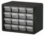 Bin Cab 16ClearDrwr Blk 8.5 H ClearDrwr