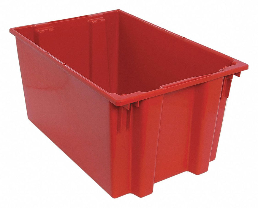 E1886 Stk and Nest Ctr Red Solid Polypropylene