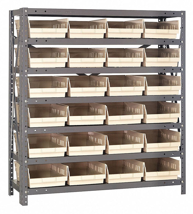 E1524 Bin Shlvng 18inx39inx36in Ivory