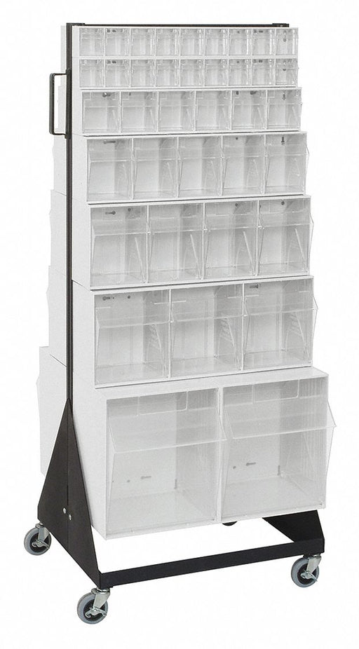 Bin Storage Rack Powder Coated 52 in