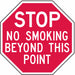 Rflct No Smoking Stop Sign 12x12in Alum
