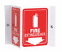 Fire Extinguisher Sign 6X8-1/2 WHT/R