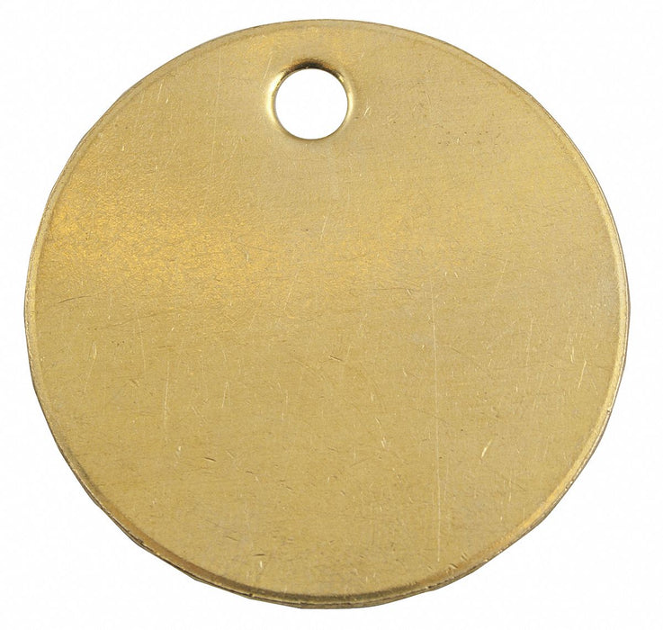 Blank Tag Brass 1in H 1in W PK25
