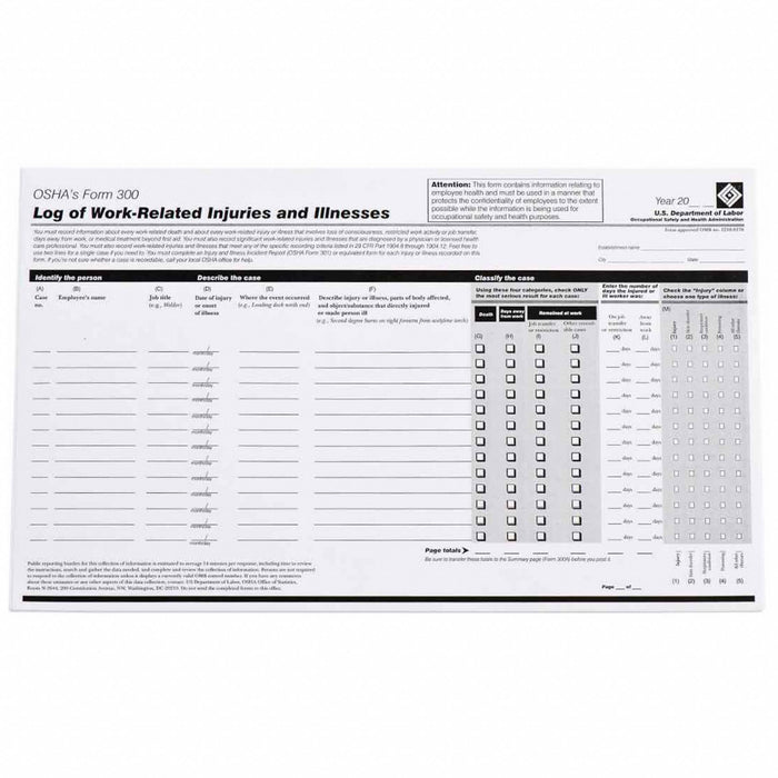 OSHA Forms English