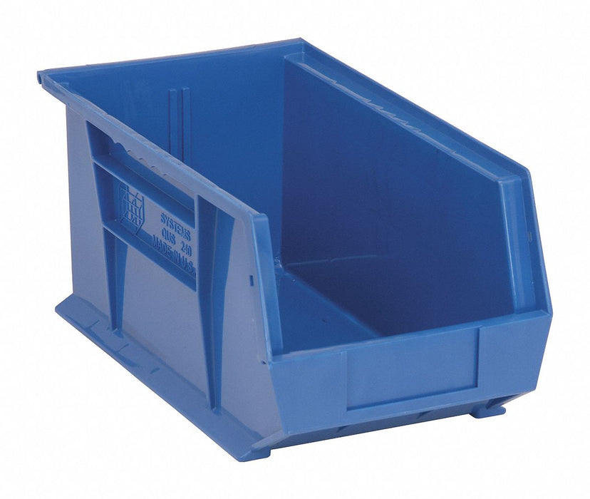 F0605 Hang and Stack Bin Blue PP 7 in