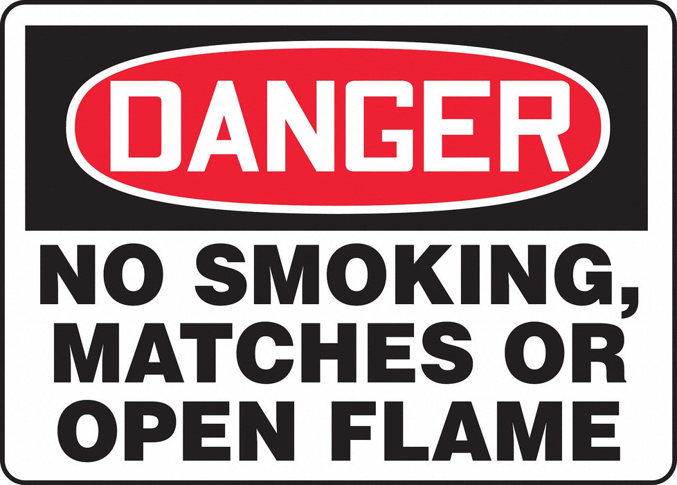 Danger No Smoking Sign 10X14 ENG