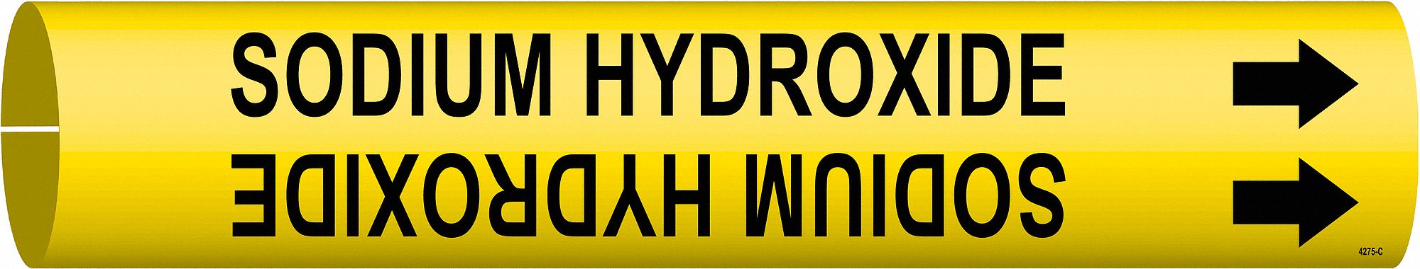 Pipe Marker Sodium Hydroxide 2in H 2in W