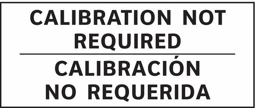 Calibration Label Bilingual 1in H PK225