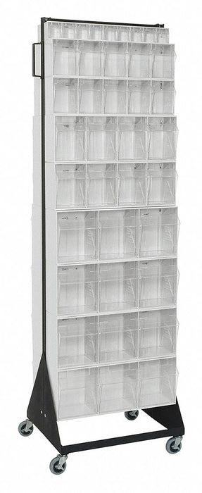Mbl Dbl Sd Tp-Ot Bin Rack PwdrCtd 75 in
