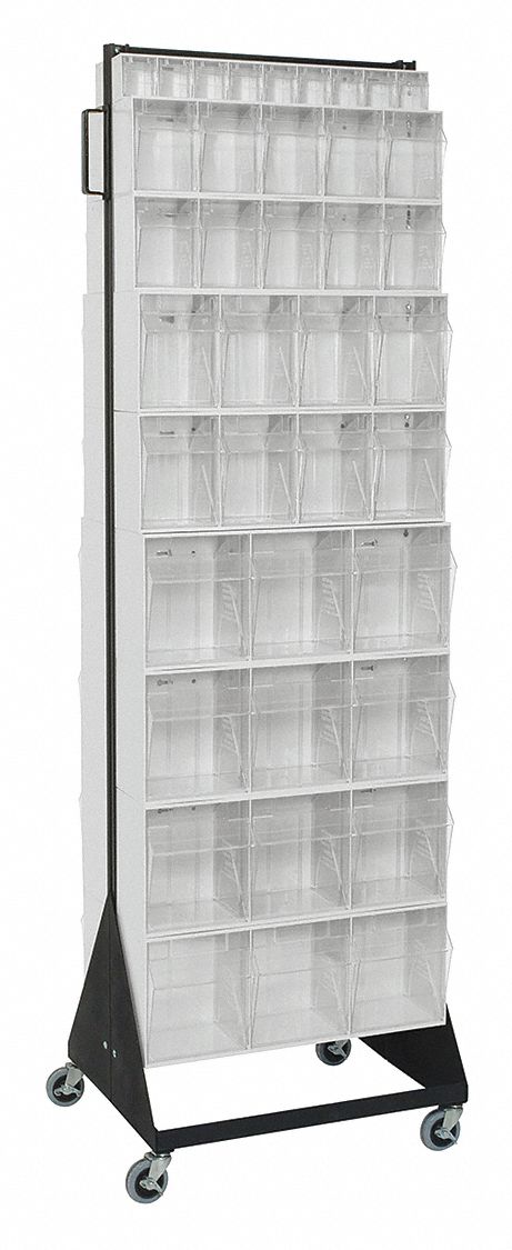 Mbl Dbl Sd Tp-Ot Bin Rack PwdrCtd 75 in