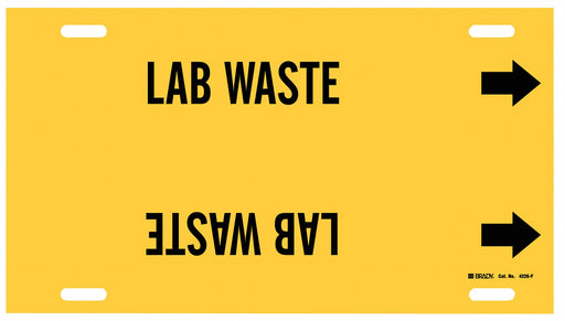 Pipe Marker Lab Waste 8 in H 16 in W