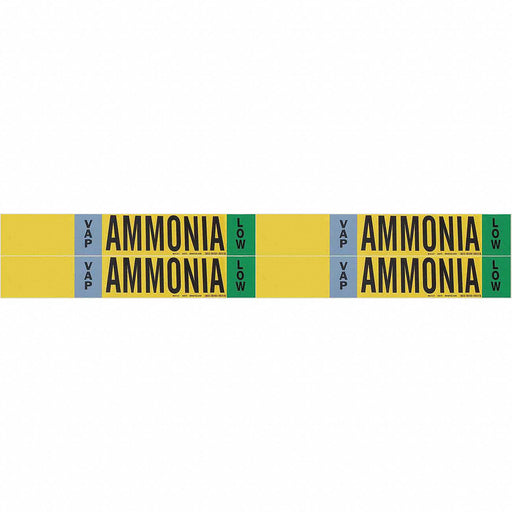 Pipe Marker Ammonia 1 1/8in H 7in W