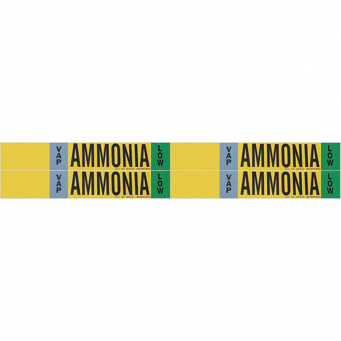 Pipe Marker Ammonia 1 1/8in H 7in W
