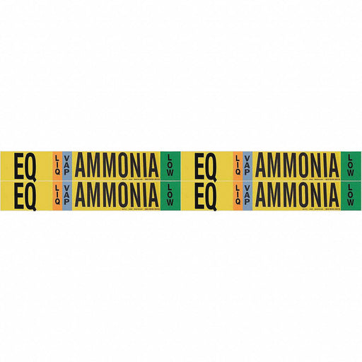 Pipe Marker Ammonia 1 1/8in H 7in W