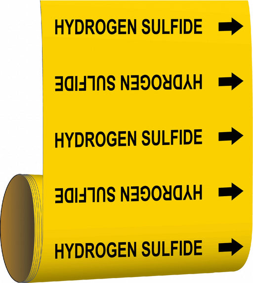 Pipe Marker Hydrogen Sulfide 8in H 8in W