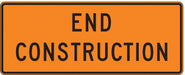 Traffic Sign 24 in x 60 in Orange