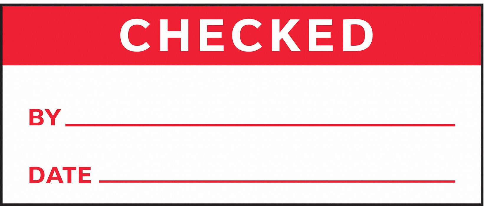 InspectionLabel Red/White PK350