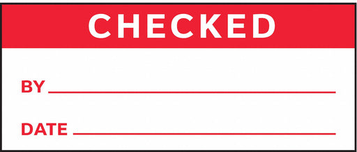 InspectionLabel Red/White PK350