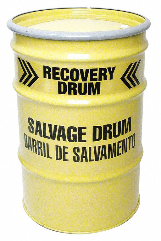 Salvage Drum Steel 29 in H Yellow