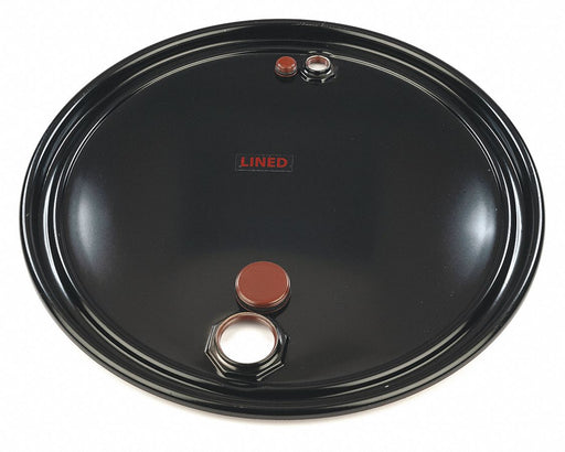 Drum Cover Black Steel 55 gal