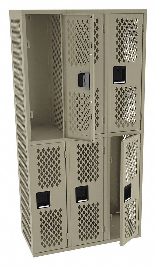 Wrdrb Lckr 2x3Lckr Sand 72 x36 x18 Assm