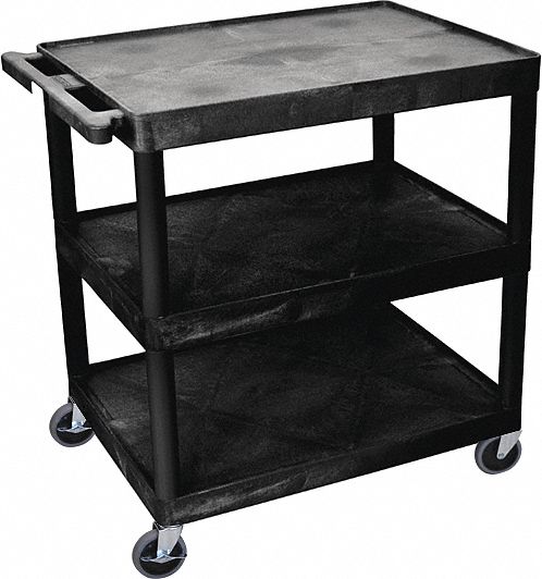 Utility Cart 300 lb Cap. PE 3 Shelves