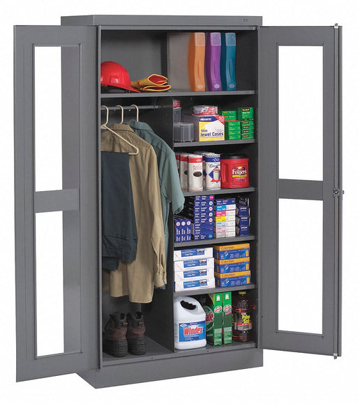 Storage Cabinet 72 x36 x18 MdGry 5Shlv