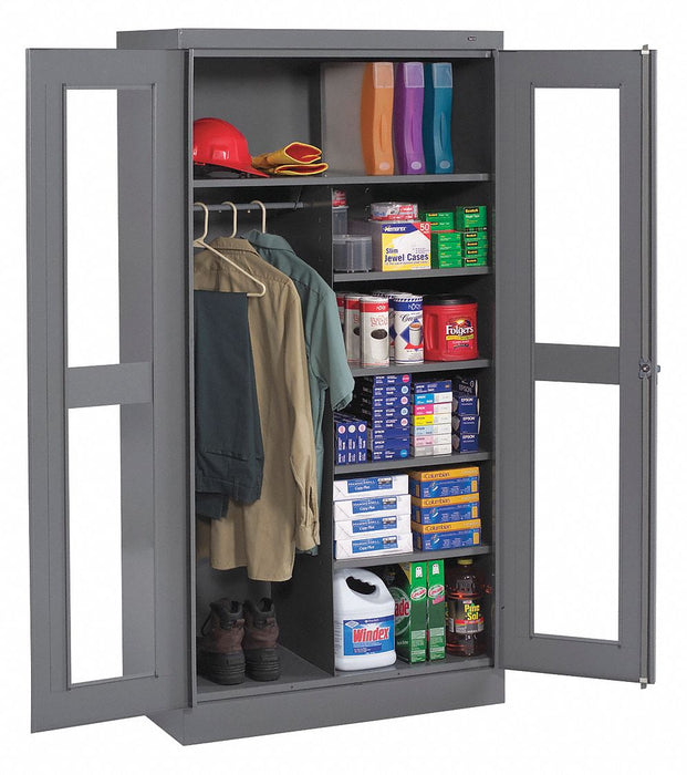 Storage Cabinet 72 x36 x18 MdGry 5Shlv