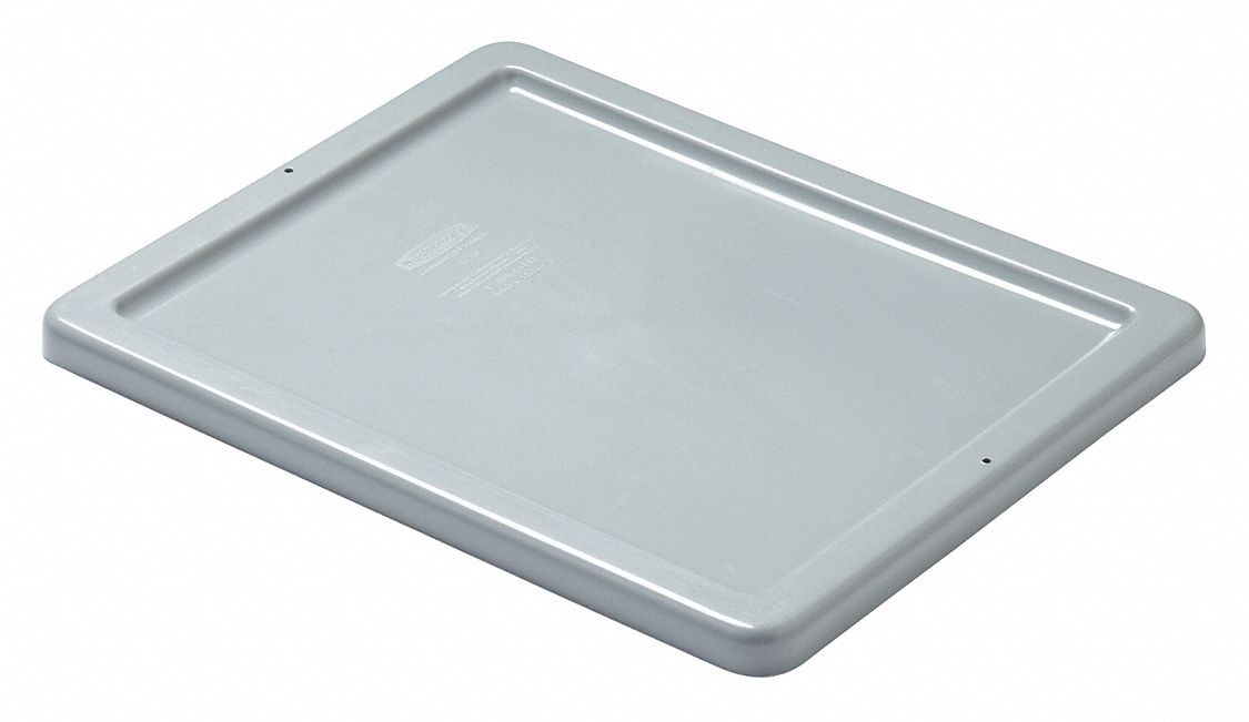 Lid 15.625 in W Plastic Gray