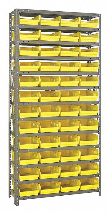 E1508 Bin Shlvng 12inx75inx36in Yellow