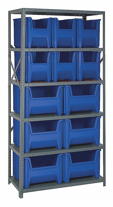 E1495 Bin Shlvng 18inx75inx36in Blue