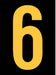 NumberLabel Vinyl 2-7/8inH 1-3/4inW PK25