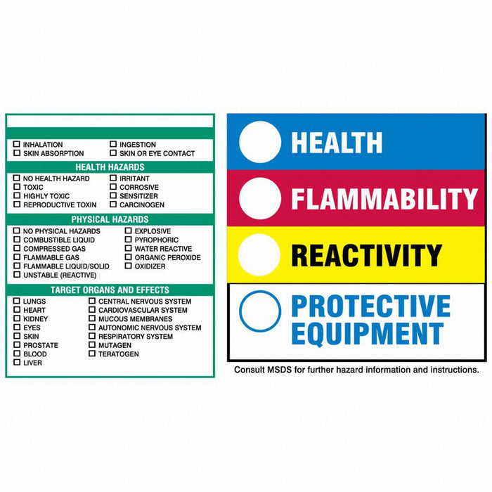 GHS Label 1-1/2 in H 2-1/2 in W PK250