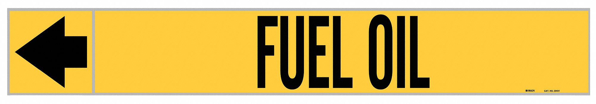 Pipe Marker Fuel Oil 1 in H 8 in W