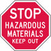 Rflct Hzrdous Mtrl Stop Sign 12x12in